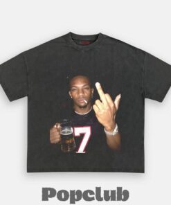 Atlanta Falcons Bijan Robinson Drinking & Middle Finger T-Shirt
