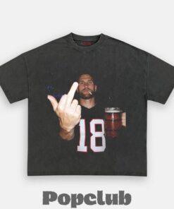 Atlanta Falcons Kirk Cousins Drinking & Middle Finger T-Shirt