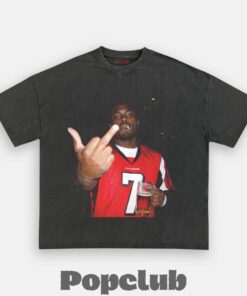Atlanta Falcons Michael Vick Drinking & Middle Finger T-Shirt