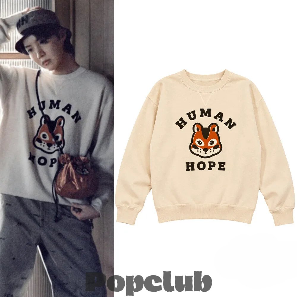 BTS J-Hope Human Hope Squirrel Sweatshirt BTS J-Hope Human Hope Squirrel Sweatshirt