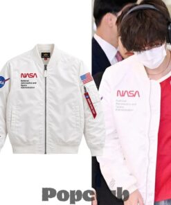 BTS Taehyung Back To Seoul NASA Flight Bomber Jacket