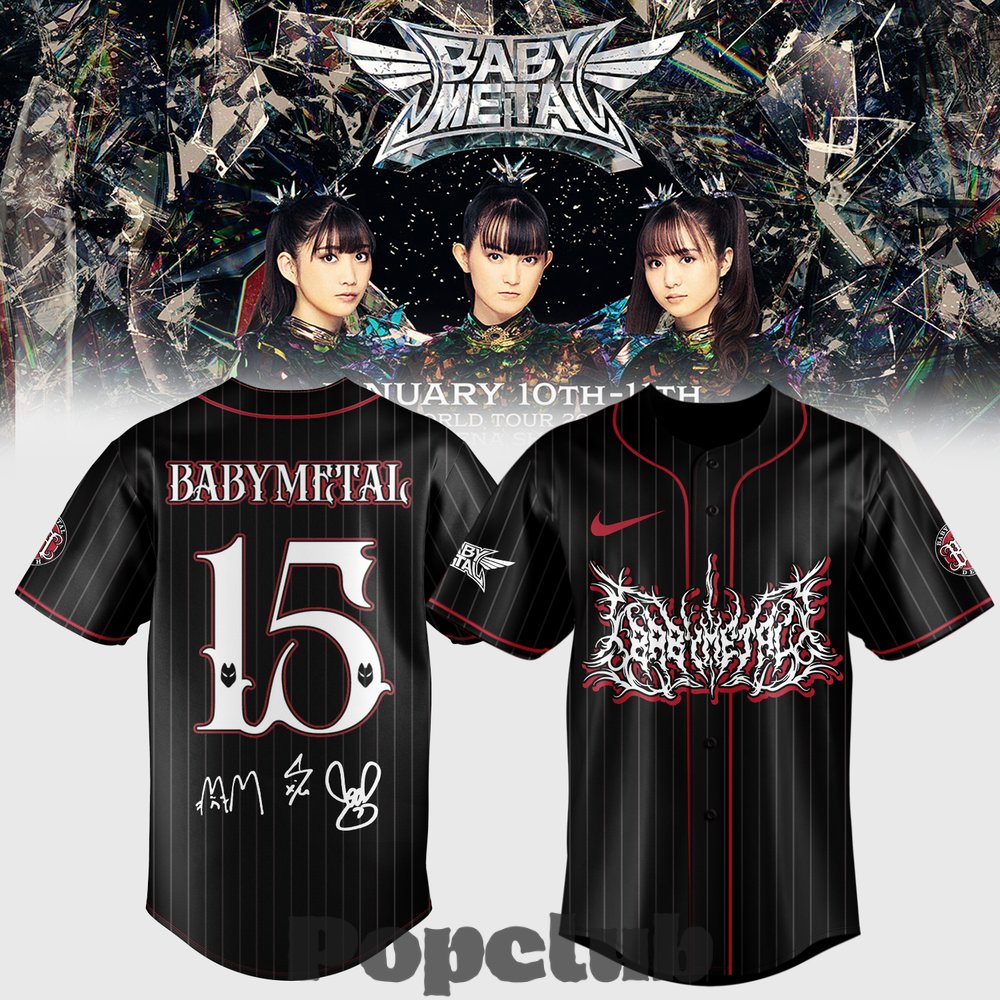 Babymetal “WORLD TOUR 2026” Signature Baseball Jersey Babymetal “WORLD TOUR 2026” Signature Baseball Jersey