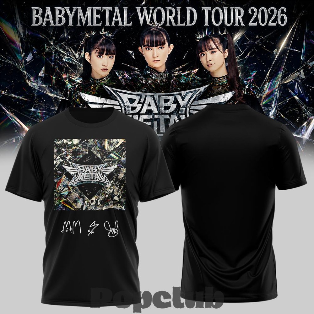 Babymetal “WORLD TOUR 2026” Signature T-Shirt Babymetal “WORLD TOUR 2026” Signature T-Shirt