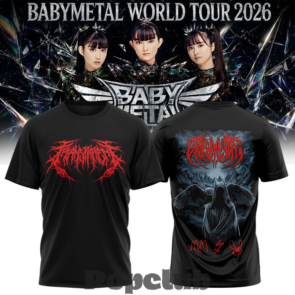 Babymetal “WORLD TOUR 2026” Signature T-Shirt Babymetal “WORLD TOUR 2026” Signature T-Shirt