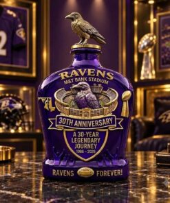 Baltimore Ravens 30th Anniversary Commemorative Whiskey Bottle
