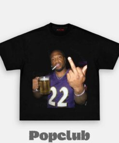 Baltimore Ravens Derrick Henry Drinking & Middle Finger T-Shirt