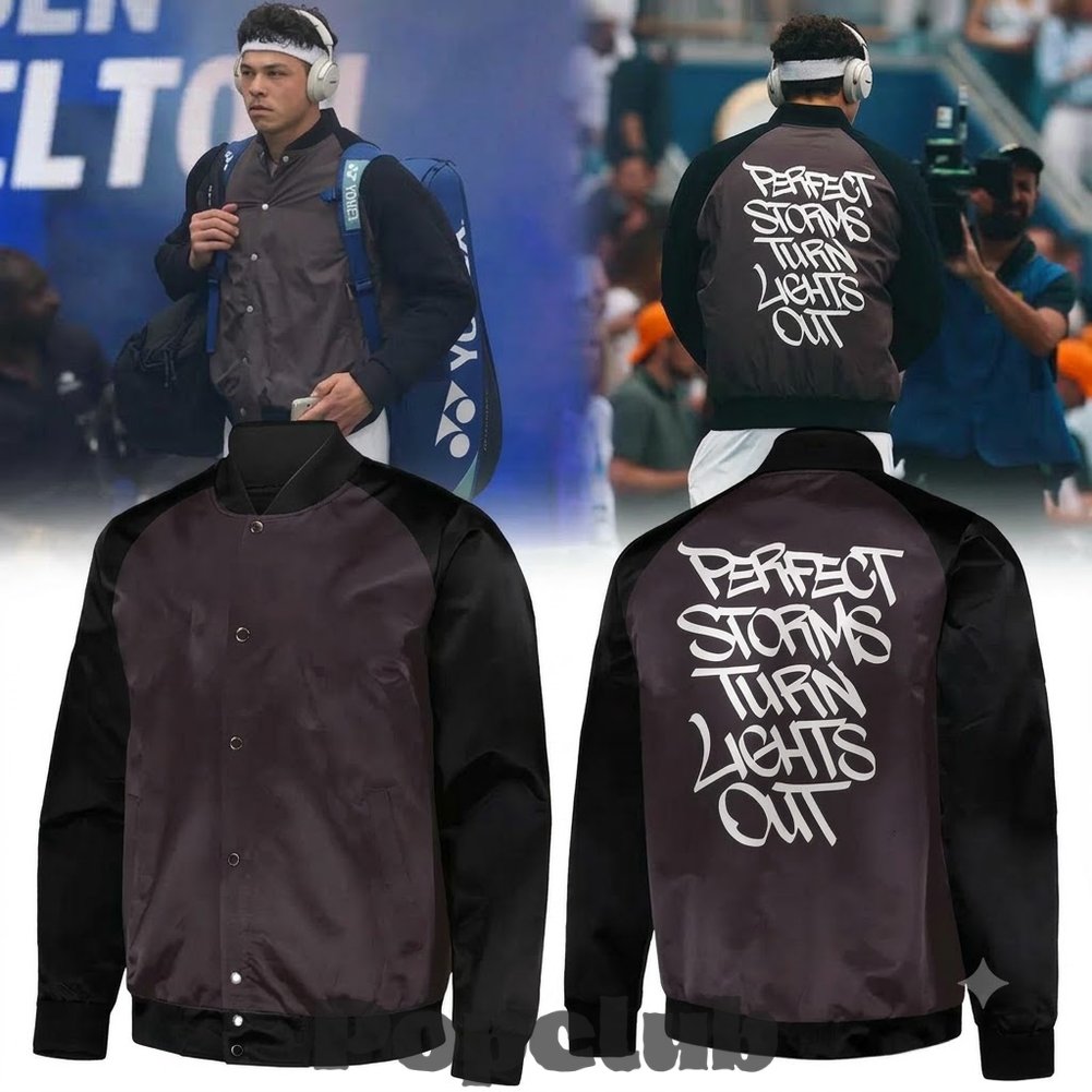 Ben Shelton Perfect Storms Turn Lights Out 2026 Jacket Ben Shelton Perfect Storms Turn Lights Out 2026 Jacket