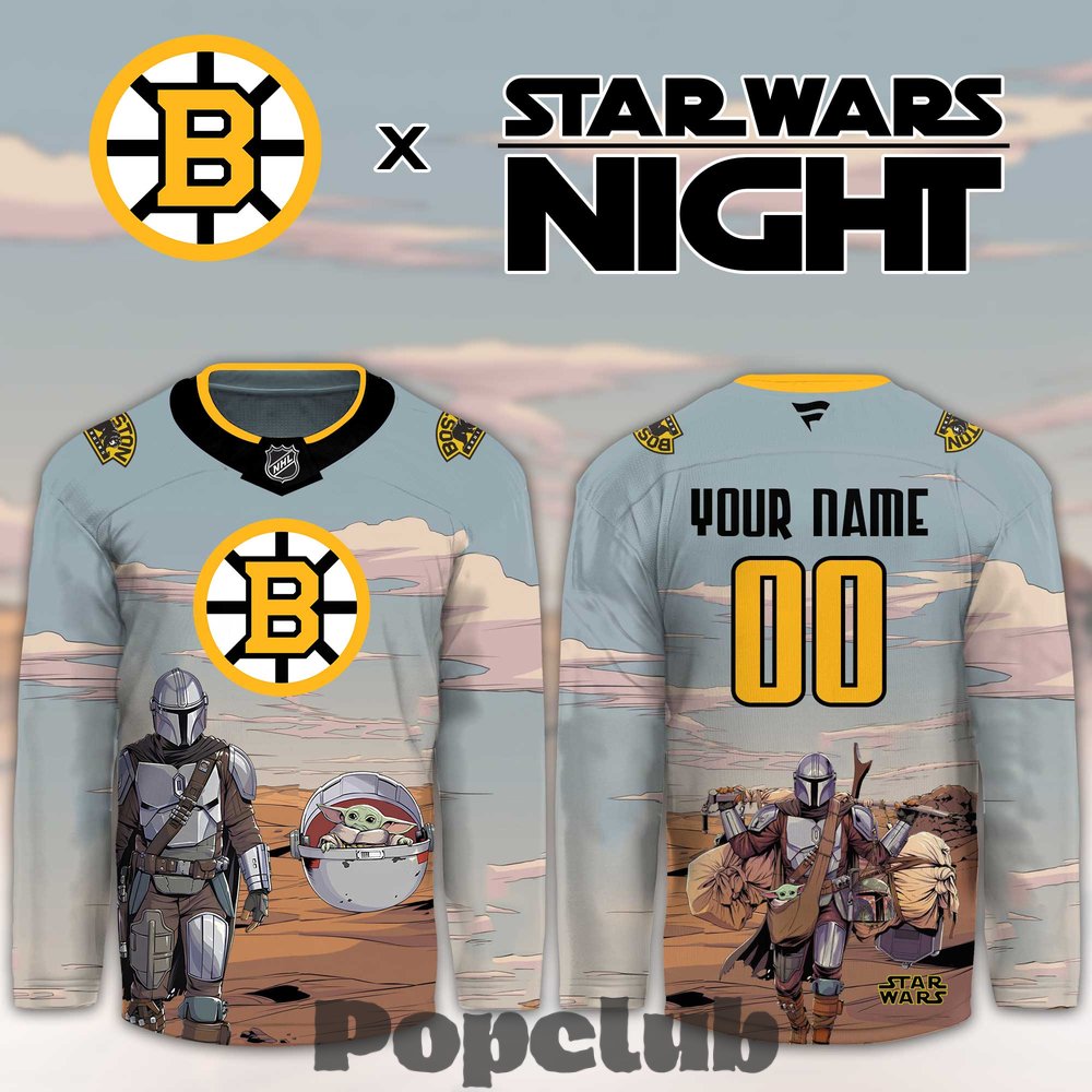 Boston Bruins Star Wars Night Limited Personalized Hockey Jersey Boston Bruins Star Wars Night Limited Personalized Hockey Jersey