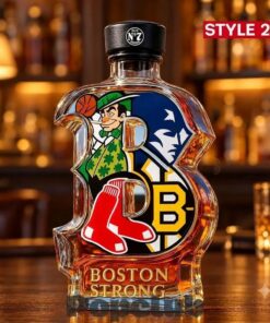 Boston City Strong Teams Glory Whiskey Bottle
