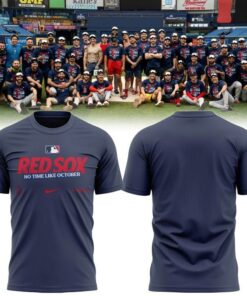 Boston Red Sox 2026 Postseason T-Shirt – No Time Like October Plain Back Navy Tee