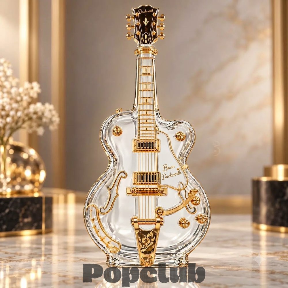 Brian Duckworth Forever Nashville Tribute Guitar-shaped Whiskey Bottle Brian Duckworth Forever Nashville Tribute Guitar-shaped Whiskey Bottle