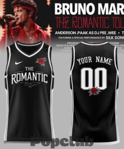 Bruno Mars The Romantic Tour AUS & NZ Custom Basketball Jersey