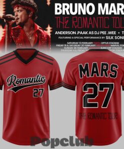 Bruno Mars The Romantic Tour AUS & NZ Football Jersey