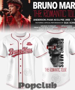 Bruno Mars The Romantic Tour AUS & NZ Special Baseball Jersey