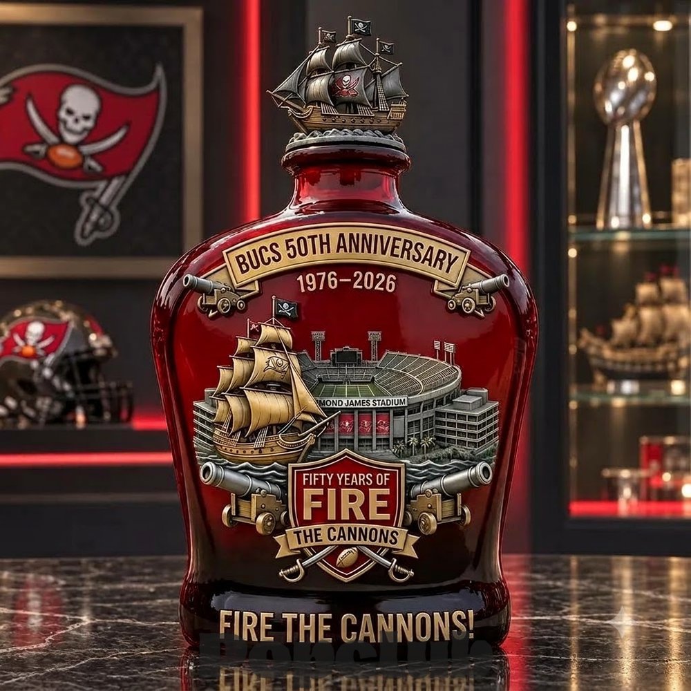 Tampa Bay Buccaneers 50th Anniversary Whiskey Bottle Tampa Bay Buccaneers 50th Anniversary Whiskey Bottle
