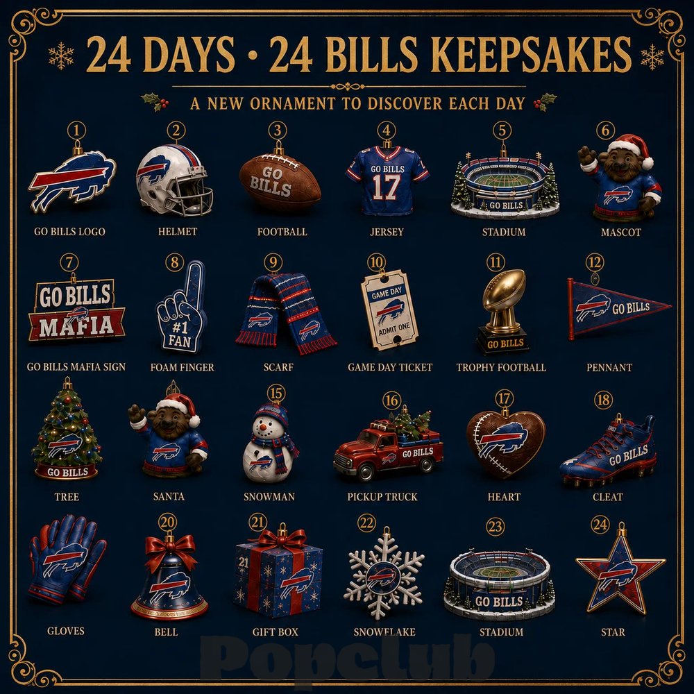 Buffalo Bills Go Bills 2026 Christmas Advent Calendar Buffalo Bills Go Bills 2026 Christmas Advent Calendar
