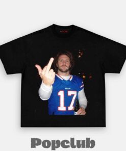 Buffalo Bills Josh Allen Drinking & Middle Finger T-Shirt