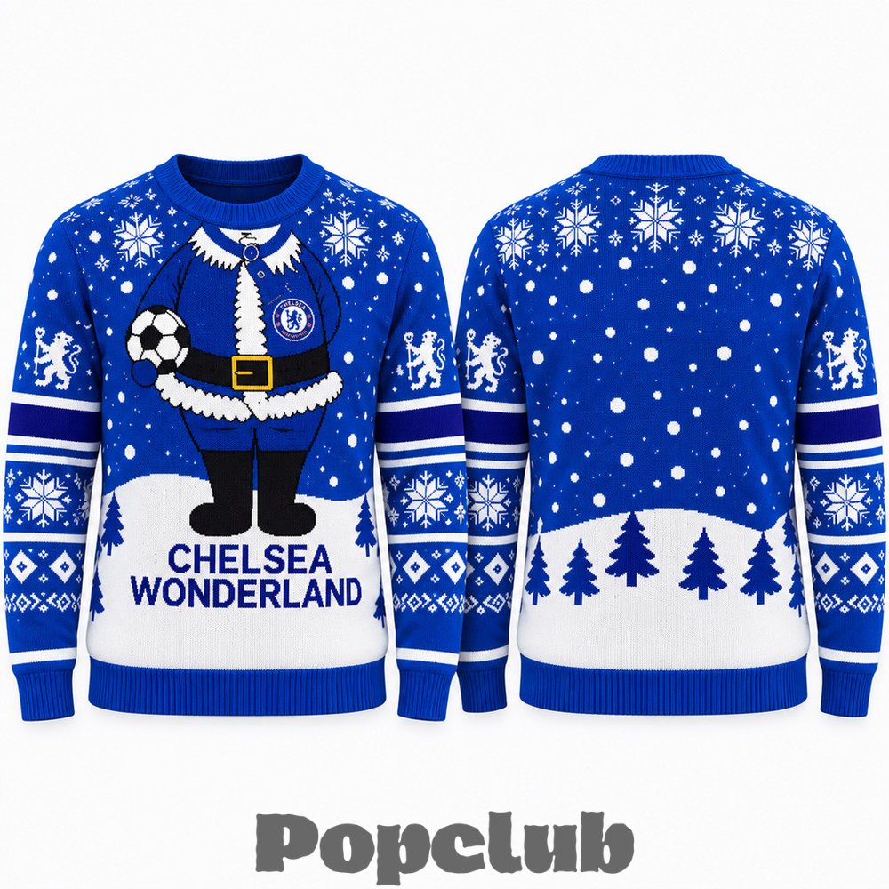 Chelsea FC Wonderland 2026 Ugly Christmas Sweater Chelsea FC Wonderland 2026 Ugly Christmas Sweater