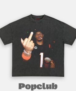 Cincinnati Bengals Ja’Marr Chase Drinking & Middle Finger T-Shirt