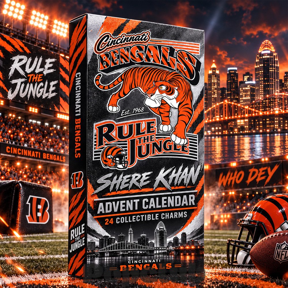 Cincinnati Bengals x Shere Khan 2026 Advent Calendar – 24 Collectible Charms Cincinnati Bengals x Shere Khan 2026 Advent Calendar – 24 Collectible Charms