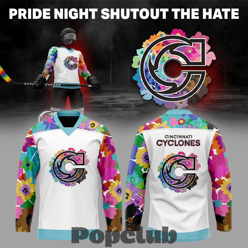 Cincinnati Cyclones SUB-TWILL PRIDE NIGHT Hockey Jersey Cincinnati Cyclones SUB-TWILL PRIDE NIGHT Hockey Jersey