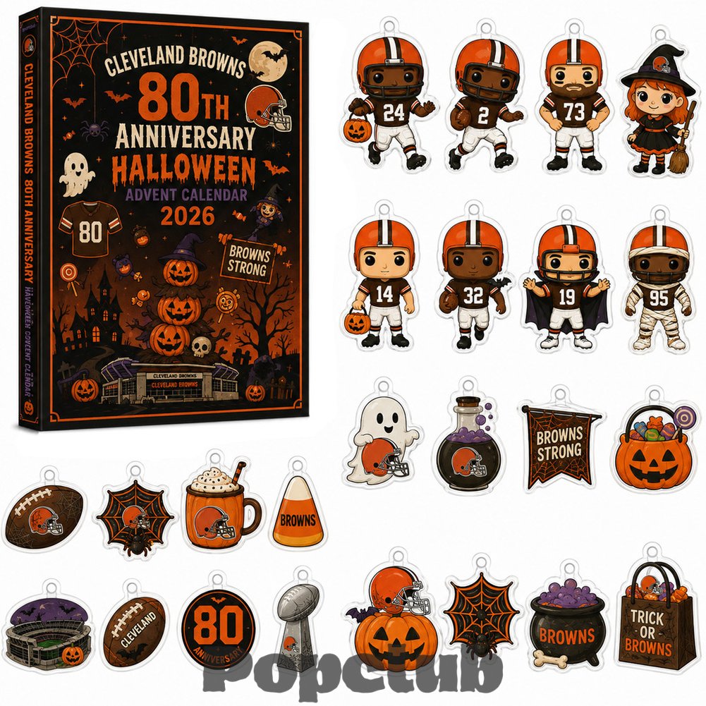 Cleveland Browns 80th Anniversary Halloween Advent Calendar 2026 for Football Fans Cleveland Browns 80th Anniversary Halloween Advent Calendar 2026 for Football Fans