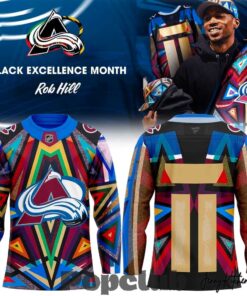 Colorado Avalanche 2026 Black Excellence Month Rob Hill HFN Hockey Jersey