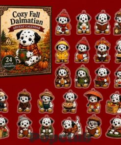 Cozy Fall Dalmatian Christmas Advent Calendar 2026 for Dalmatian Lovers