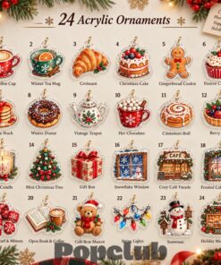 Cozy Winter Cafe 2026 Christmas Advent Calendar – 24 Collectible Charms