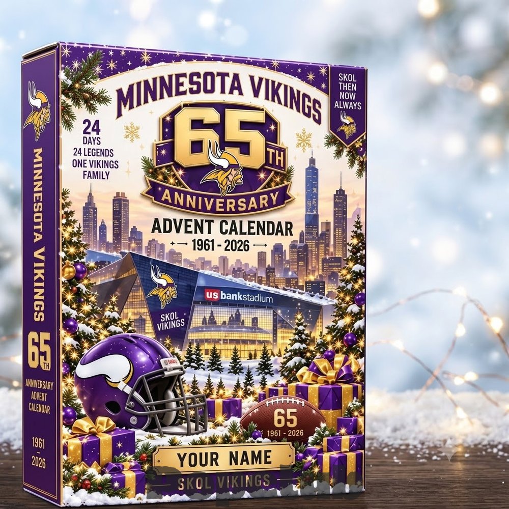 Minnesota Vikings 65th Anniversary Advent Calendar 2026 For Football Fans Minnesota Vikings 65th Anniversary Advent Calendar 2026 For Football Fans