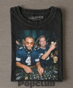 Dallas Cowboys Dak Prescott & Troy Aikman DJing & Drinking T-Shirt