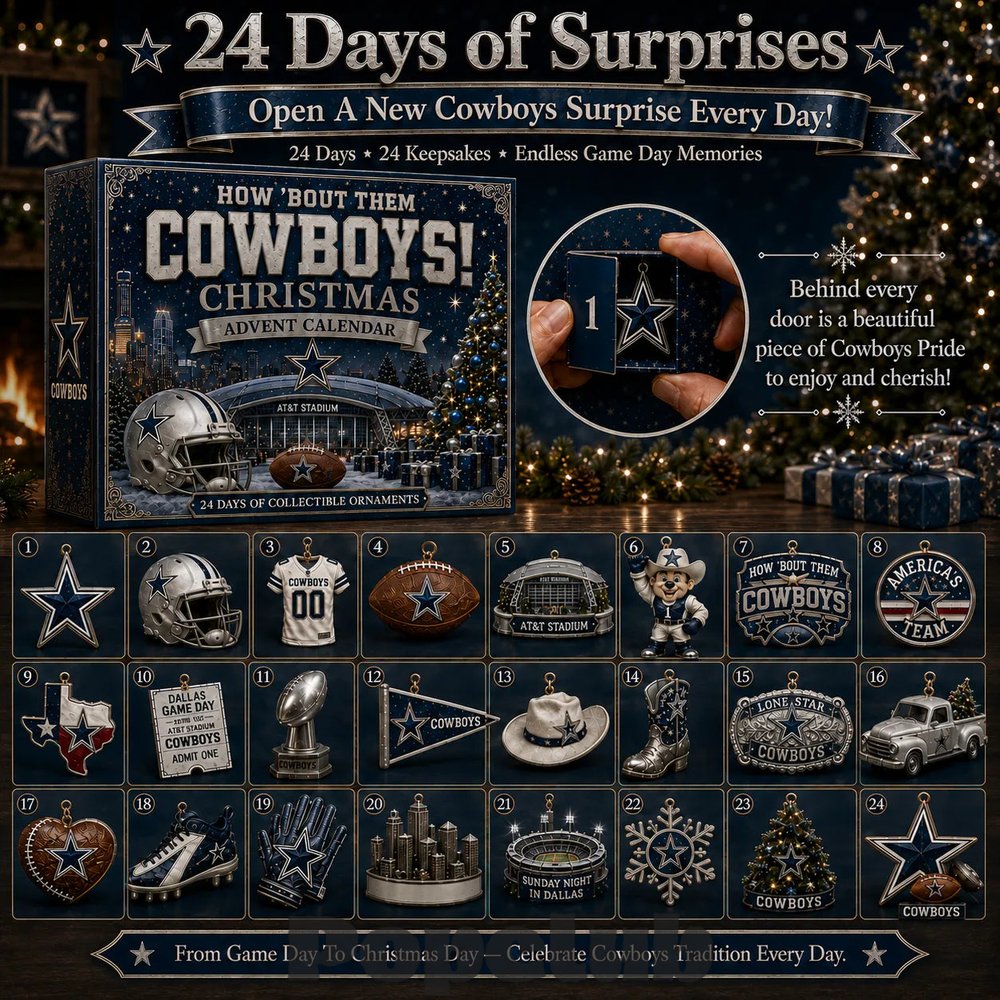 Dallas Cowboys How ’Bout Them Cowboys! 2026 Christmas Advent Calendar Collector’s Edition Dallas Cowboys How ’Bout Them Cowboys! 2026 Christmas Advent Calendar Collector’s Edition