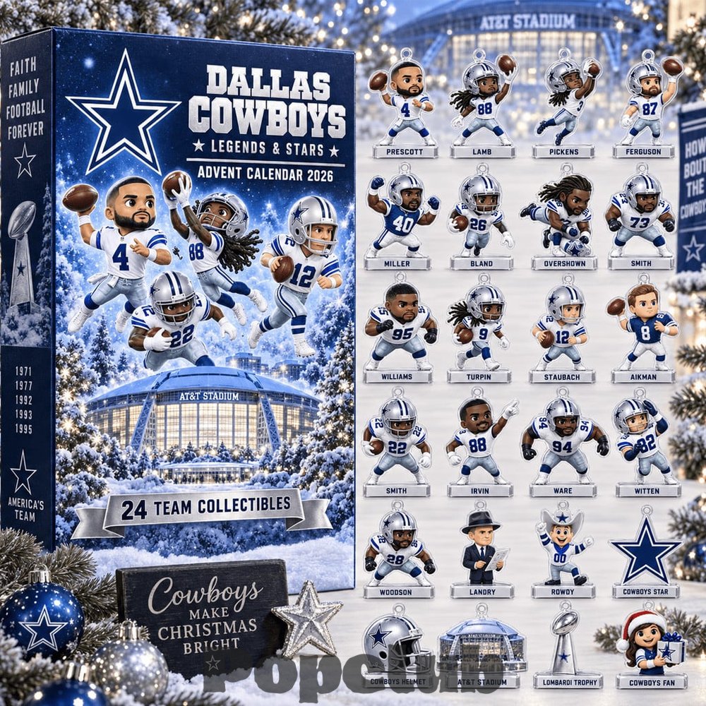 Dallas Cowboys Legends and Stars 2026 Advent Calendar – 24 Collectible Charms Dallas Cowboys Legends and Stars 2026 Advent Calendar – 24 Collectible Charms