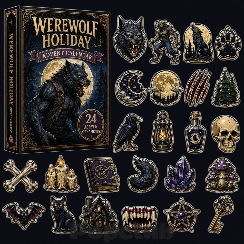 Dark Werewolf Halloween Advent Calendar 2026 for Werewolf Fans Dark Werewolf Halloween Advent Calendar 2026 for Werewolf Fans