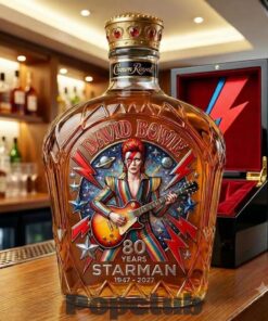 David Bowie 80 Years Starman 1947-2027 Whiskey Bottle