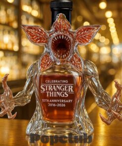 Demogorgon Celebrating Stranger Things 10th Anniversary Whiskey Decanter