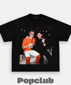 Denver Broncos Bo Nix & Sean Payton Drinking & Middle Finger T-Shirt Denver Broncos Bo Nix & Sean Payton Drinking & Middle Finger T-Shirt