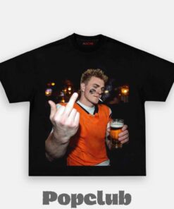 Denver Broncos Bo Nix Drinking & Middle Finger T-Shirt