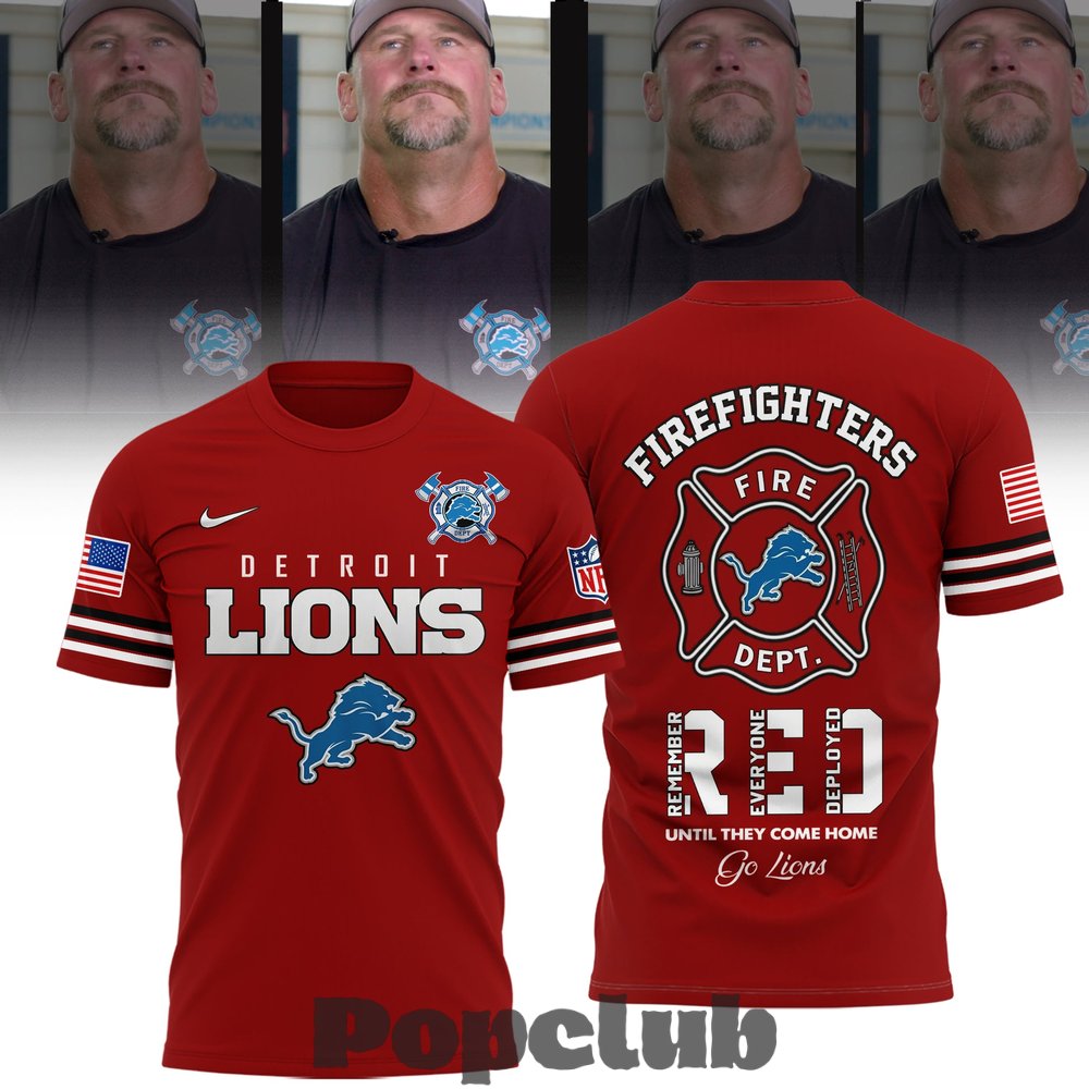 Detroit Lions Coach Dan Campbell Firefighter Appreciation Night Football Jersey Detroit Lions Coach Dan Campbell Firefighter Appreciation Night Football Jersey