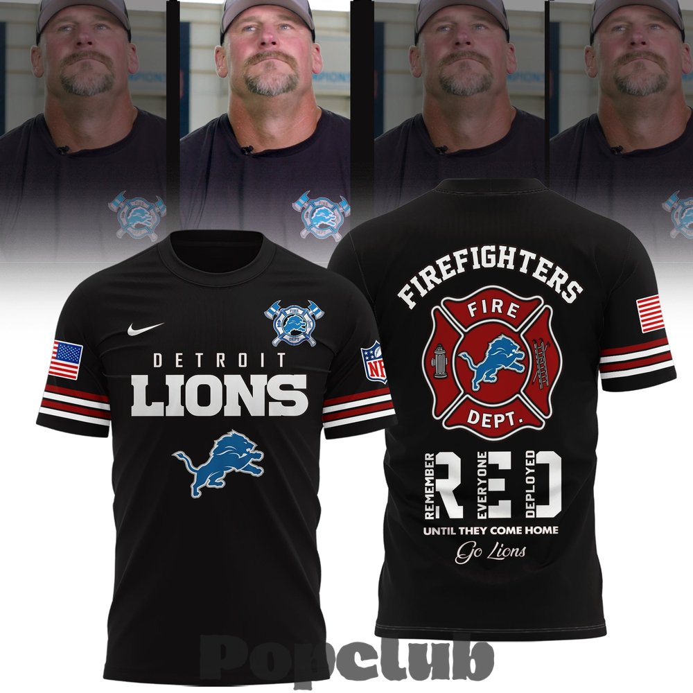 Detroit Lions Coach Dan Campbell Firefighter Appreciation Night Football Jersey Detroit Lions Coach Dan Campbell Firefighter Appreciation Night Football Jersey