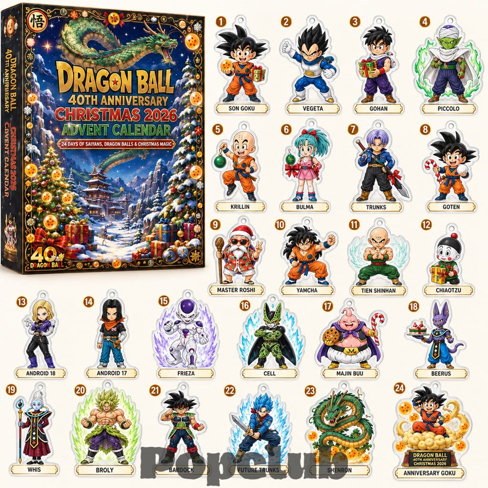 Dragon Ball 40th Anniversary 2026 Christmas Advent Calendar – 24 Collectible Charms Dragon Ball 40th Anniversary 2026 Christmas Advent Calendar – 24 Collectible Charms