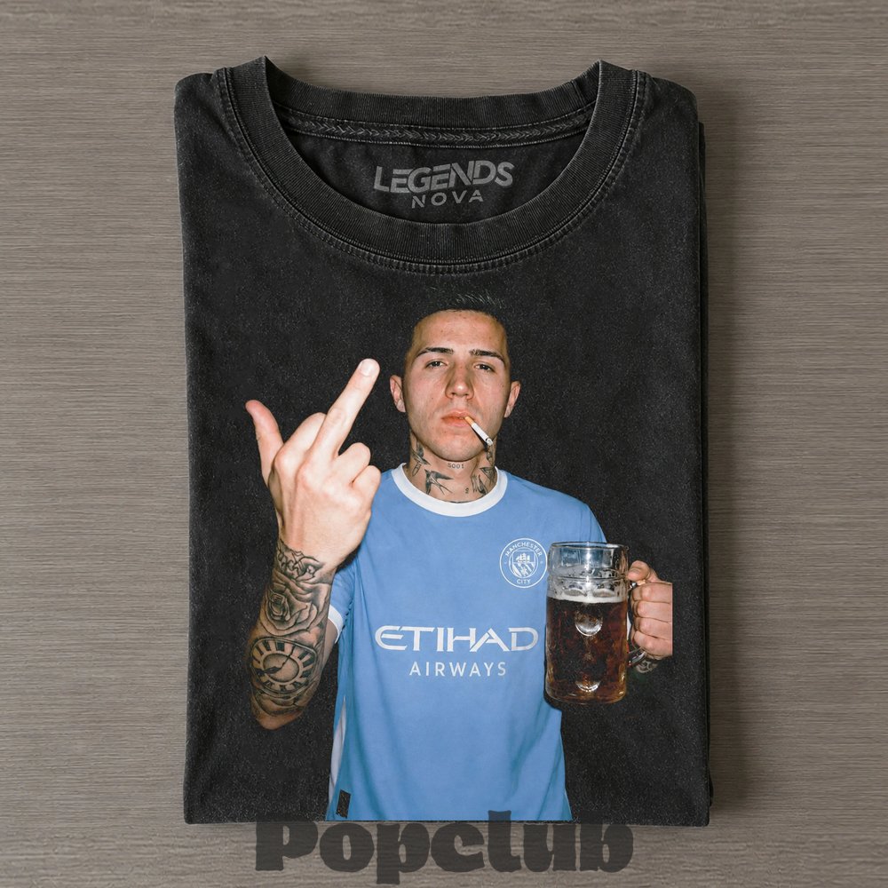 Enzo Fernandez Man City Drunk & Smoke Shirt Enzo Fernandez Man City Drunk & Smoke Shirt