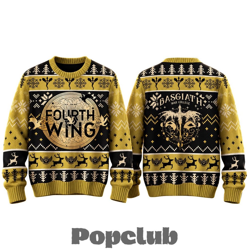 Fourth Wing Basgiath War College 2026 Ugly Christmas Sweater Fourth Wing Basgiath War College 2026 Ugly Christmas Sweater