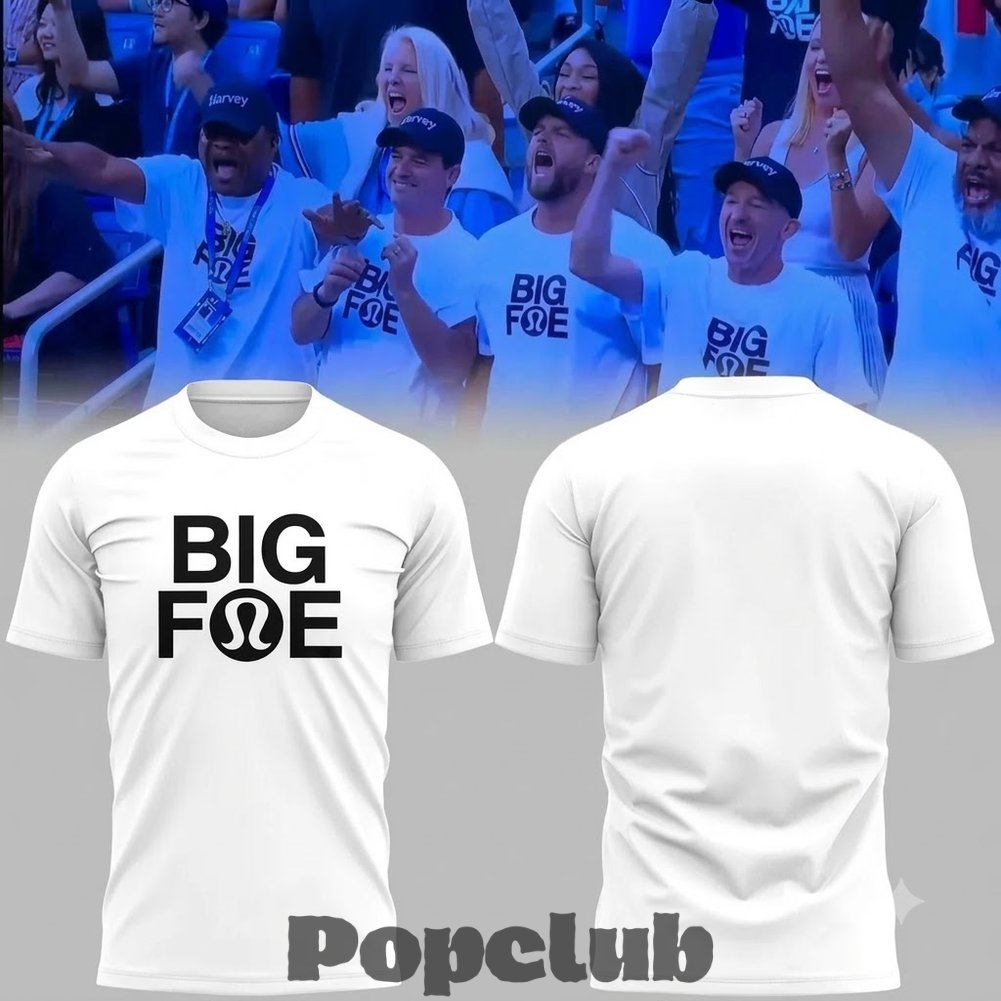 Frances Tiafoe Big Foe White Tennis Crewneck T-Shirt Frances Tiafoe Big Foe White Tennis Crewneck T-Shirt