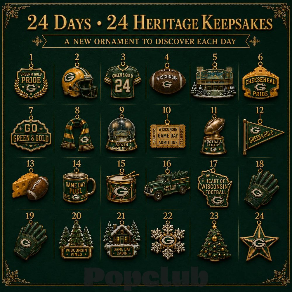 Green Bay Packers Go Pack Go! 2026 Christmas Advent Calendar Collector’s Edition Green Bay Packers Go Pack Go! 2026 Christmas Advent Calendar Collector’s Edition