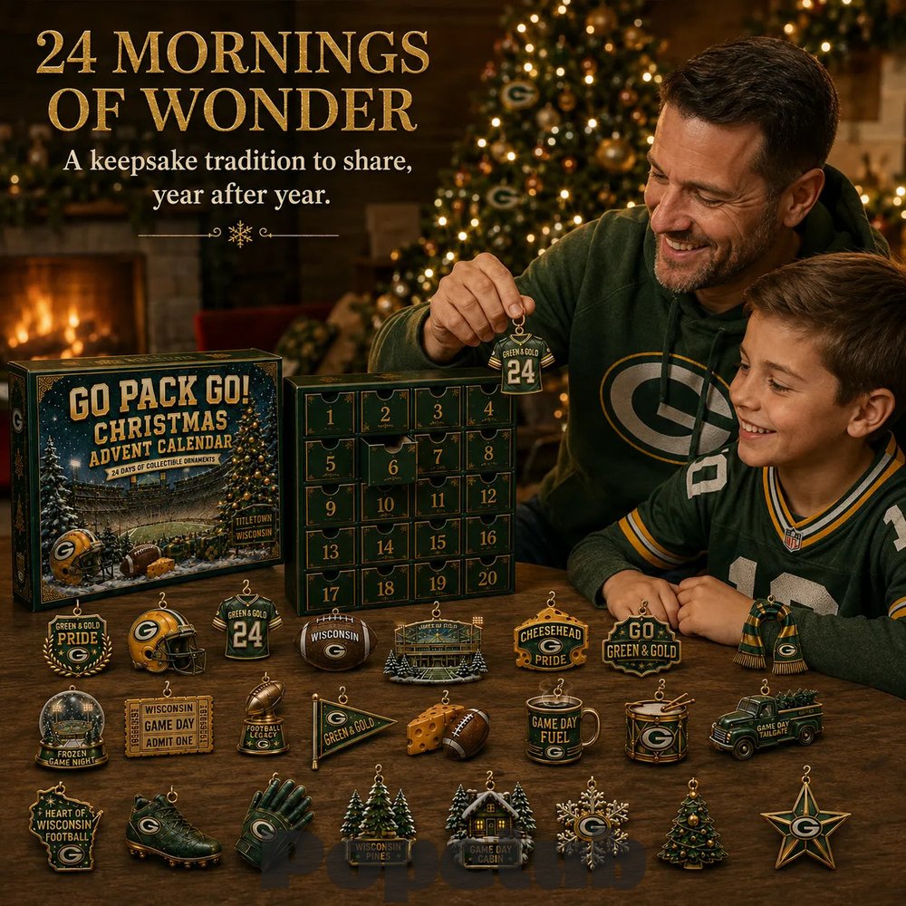 Green Bay Packers Go Pack Go! 2026 Christmas Advent Calendar Collector’s Edition Green Bay Packers Go Pack Go! 2026 Christmas Advent Calendar Collector’s Edition