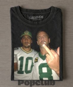 Green Bay Packers Jordan Love & Josh Jacobs Drinking & Middle Finger T-Shirt