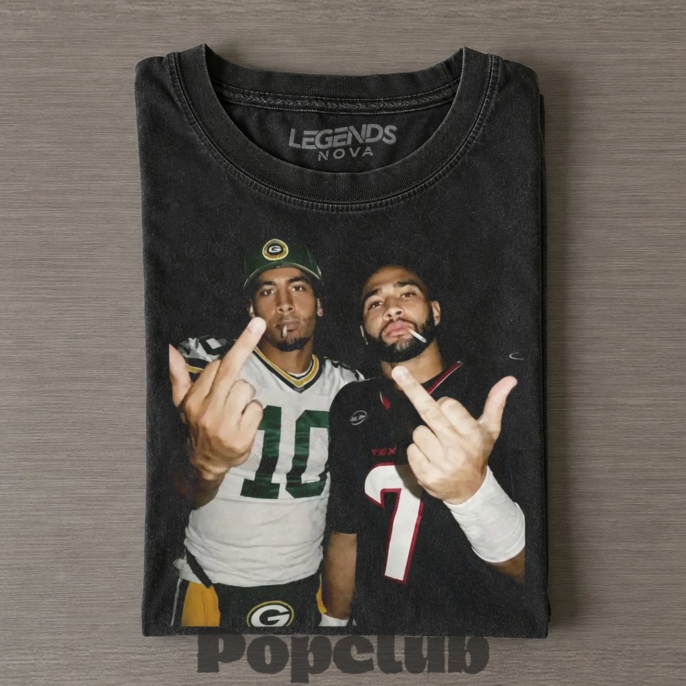 Green Bay Packers Jordan Love & Philadelphia Eagles Jalen Hurts Middle Finger T-Shirt Green Bay Packers Jordan Love & Philadelphia Eagles Jalen Hurts Middle Finger T-Shirt