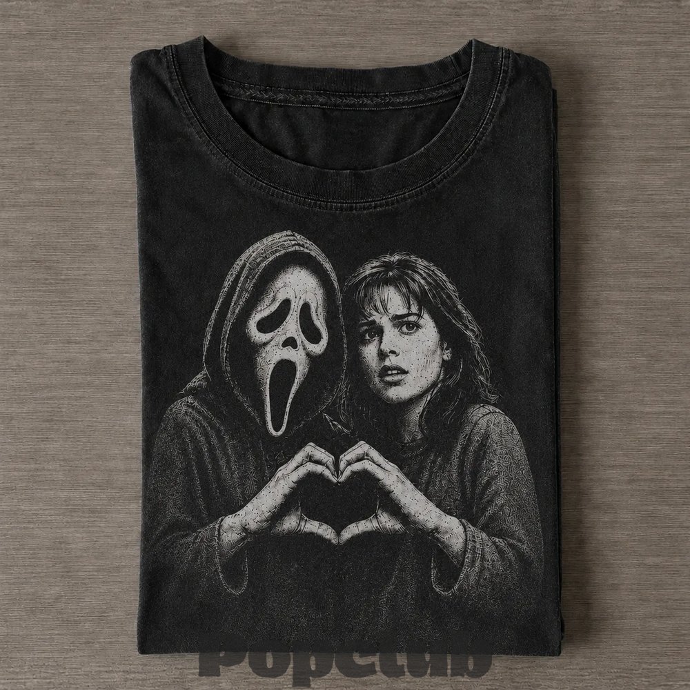 Halloween Ghostface Scream Horror Movie Heart Vintage T-Shirt Halloween Ghostface Scream Horror Movie Heart Vintage T-Shirt