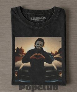 Halloween Michael Myers Heart Vintage T-Shirt